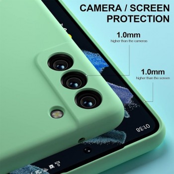 Liquid Air silikoninis šviesiai žalias dėklas - su kameros apsauga (Samsung S21)